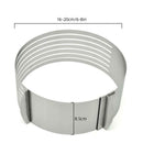 1Pcs Adjustable Round Stainless Steel Mousse Cake Ring Mold Layer Slicer Cutter