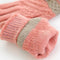 Women Men Warm Knit Mittens Imitation Wool Full Finger Guantes Female Croche@