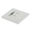 Lovoski Face Plate Wall Socket RJ45/RJ11 Ethernet Single Gang 2 Ports