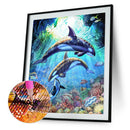 5D DIY Full Drill Fantasy Dolphin Horse Embroidery Diamond Painting (B957)