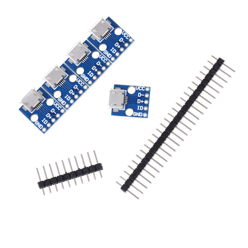 5Pcs Female Micro USB to DIP Adapter Converter 2.54mm PCB Breakout Board S Gw