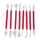 Cake Decorating Sugar Craft Modelling Tool Kit (8pcs rose red)