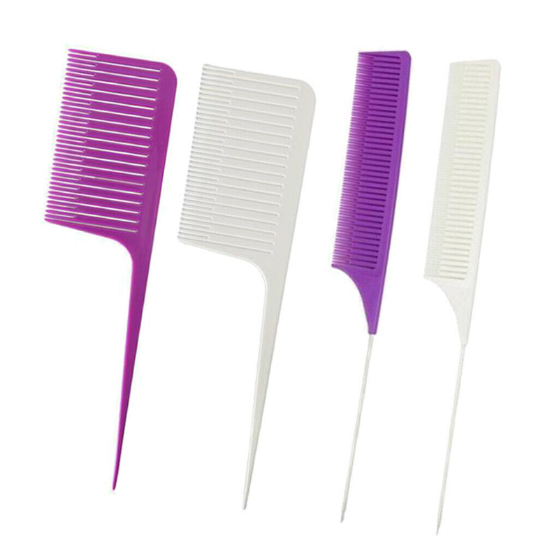 4 Pieces ABS Plastic Fine Sectioning Weave Highlighting Foiling Hair Comb