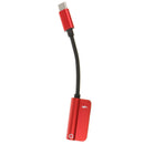 2X Type C to 3.5mm Jack Audio Adapter + USB-C Charging Cable Red