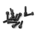 240pcs M4*6/8/10/12/14/16 Black Cup Head Hexagon Socket Screw and Nut Set CAA