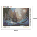 5D DIY Full Drill Diamond Painting Snow View Cross Stitch Embroidery Mosaic