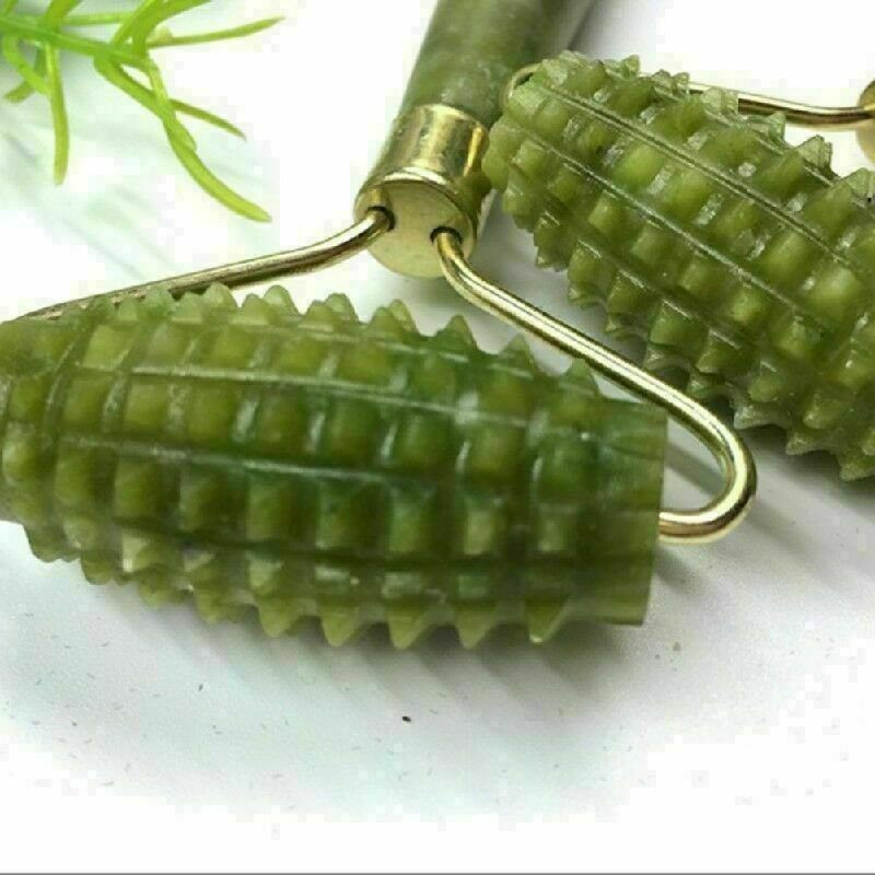 New Ancient Face Body SPA Massage Roller Facial Massager Jade Stone O5V4
