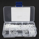 250Pcs White Nylon Washer Flat Washer Assortment Kit M2 M2.5 M3 M4 M5 M6 M8
