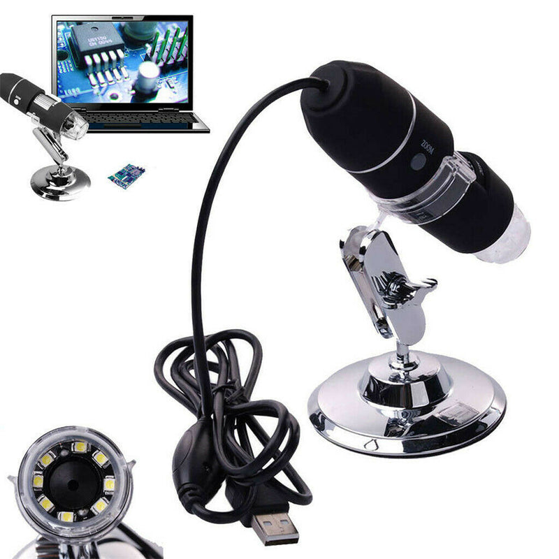 1Set 1000x USB Microscope Digital Electronic Eyepiece Camera w/Stand Adapter