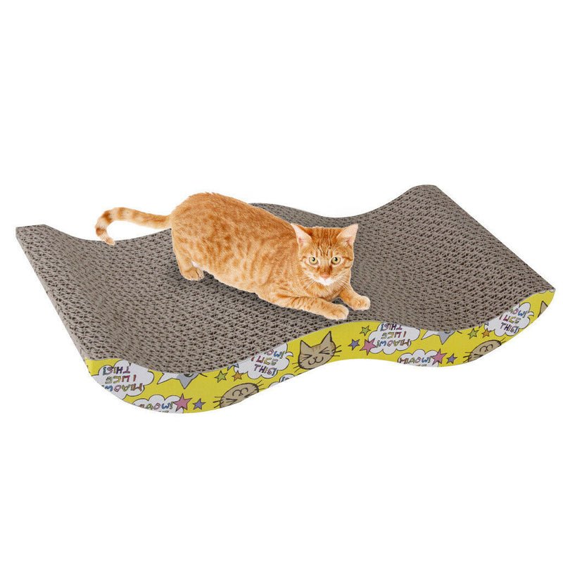 Cat Scratcher Cardboard Curved Shape - Honeycomb Wave Design - Brings More Fun