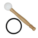 Crystal Singing Bowl Mallet Strike Rubber Ball Yoga Meditation Relax Percus E5A9