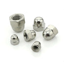 10Pieces Stainless Steel Dome Nuts Hex Cap Nuts for Threads Bolt Screws  M6