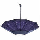 Stars Three-folding Umbrella Rainy Sunny Parasol Vinyl Anti-UV Umbrella Wom