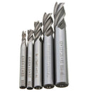 5Pcs/Set Straight Shank End Mill Cutter 4 Flute Hss Drill Bit 4/6/8/10/12Mm