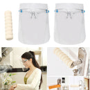 2 Pieces Elastic Full Face Shield Guard Goggles Visor Hat Anti Splash Saliva