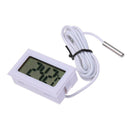 Waterproof Electronic Digital LCD Pet Aquarium Thermometer w/ Probe(White) A