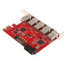 PCI-E to 5 Port USB3.0 HUB PCI Express Expansion Card Adapter 5 Gbps Speed