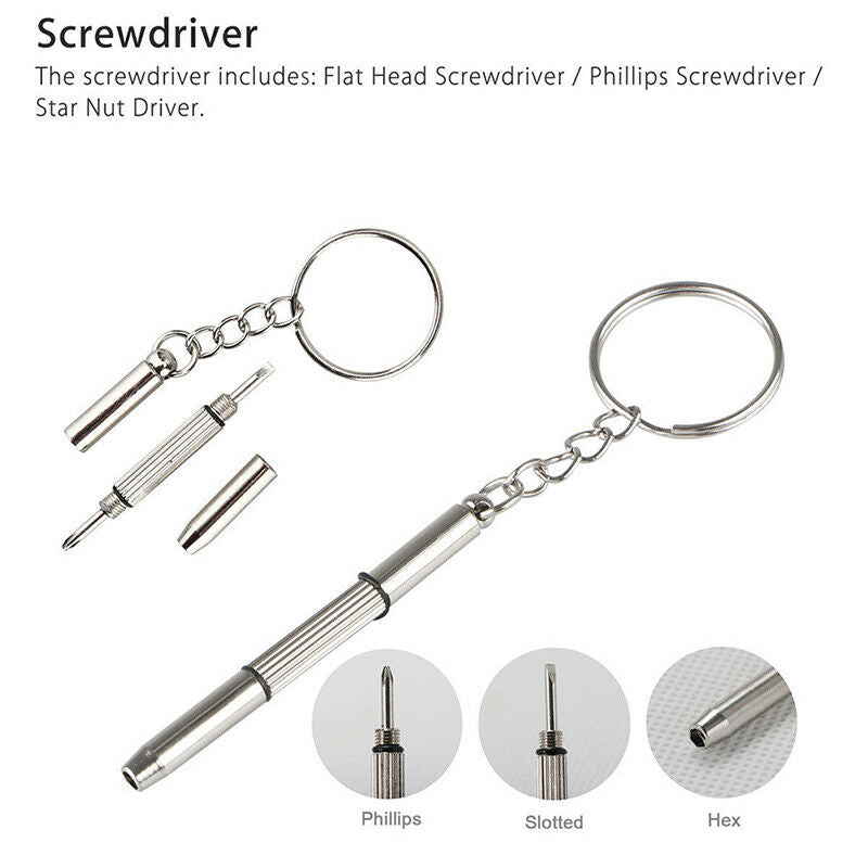 Eyeglass Glasses Screw Nut Nose Pad Washer Optical Repair Tool Assortment Kit Gw