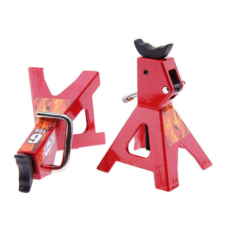 2pcs Simulation 6Ton Scale Jack Stands for Axial SCX10 TAMIYA CC01 RC Truck SN9F