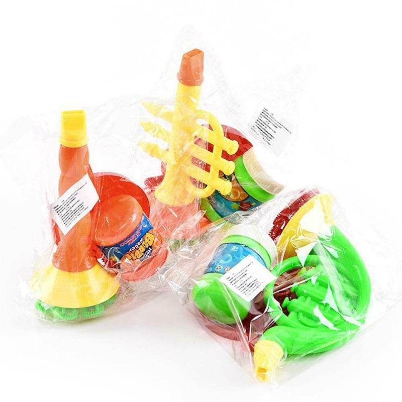 Soap Blowing Bubble Horn No Liquild Concentrate Stick Tray Kids Toys Kits A