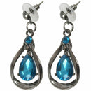 Necklace And Earring Set Water Drop Shape Jewelry Set Blue L6M8