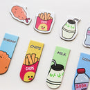 4 Pcs Cartoon Fruit Animal Cats Magnet Bookmark Paper Clip School Office Su
