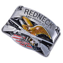 Western Steer Eagle Platinum Color Beauty Cowboy Rodeo Style Belt Buckle ME