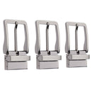3x Mens Reversible Metal Alloy Belt Buckle Replacement Pin Buckles Rectangle