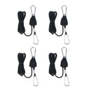 4Pcs 1/8'' Adjustable Rope Ratchet Clip Hanger Awning Tent Buckle