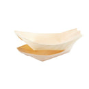 50x finger food - bowls, "boat" biodegradable wood 11 cm x 6.5 cm W7J4