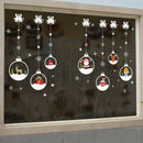 Christmas Room Christmas Santa Claus Snowmen Elk Wall Stickers Window decor Y5W7