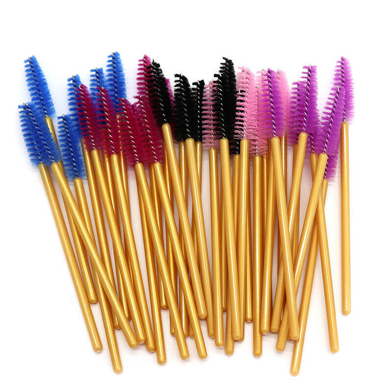1/50Pcs/Pack Disposable Mini Eyelash Brushes Mascara Applicator Wand Brushe E3A8