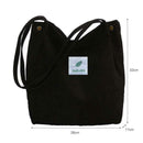 Fashion Women Handbag Canvas Print Tote Large Capacity Shoulder Bag (Black)