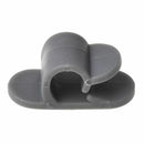 Grey Plastic Computer Networking Wire Cord Cable Clip Organizer 10 in 1