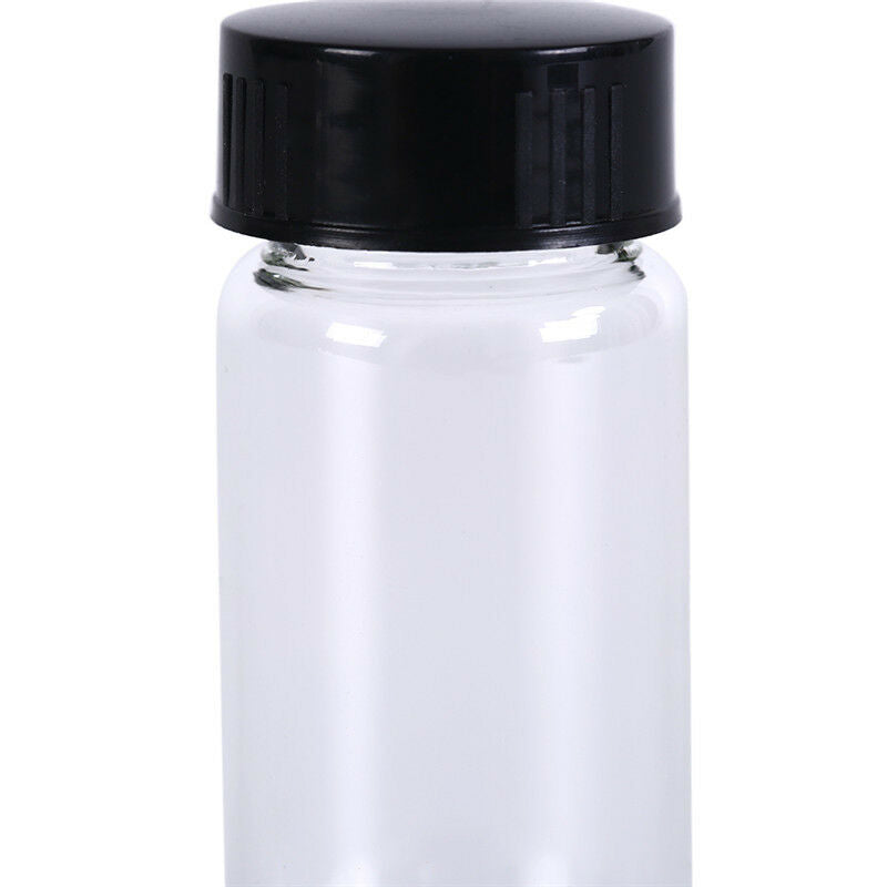 1pcs 20ml small lab glass vials bottles clear containers with black screw capSEA