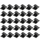 20X Cable Clips Self Adhesive Cord Management Black Wire Holder Organizer Clamp