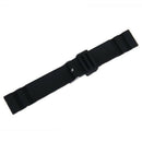 Black Silicone Rubber Watch Bracelet Band Curved Stainless Steel Clasp Wate