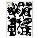 Removable Black Cats Vinyl Wall Art Stickers / Wall Decals / Wall Graphics