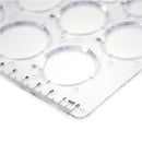 Template Ruler Measuring Circle Plastic Round Drawing Drafting Supplies Tool FT