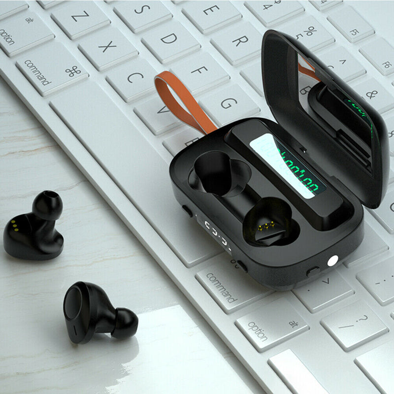 LED Wireless Bluetooth Noise Reduction Stereo TWS Headset Headphones Earphones