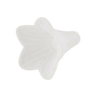 50 White Lily Flower Frosted Acrylic Beads 22x22mm. Y3W6