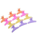12pcs Plastic Colorful Transparent Hairdressing Tool Butterfly Hair Claw Sa