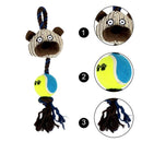 Cotton Ropes Tennis Ball Plush Dog Toys Pet Playing Bear Interactive Chew S U4J2