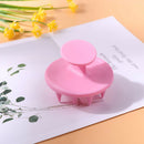Pointed Tip Silicone Scalp Shampoo Massage Brush Head Acupoint Comb (Pink)