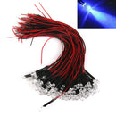 40pcs Red+White 5mm Prewired LED Bulbs 20cm High Brightness