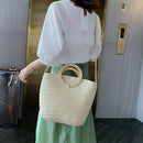 Popular Women's Straw Bag Paper Shoulders Hand-Woven Bag Holiday Woven Bag