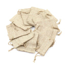 10X Small Burlap Jute Sack Linen Pouch Bag Drawstring Wedding Supplies FT
