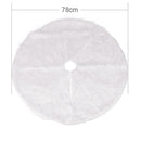 Home Outdoor Christmas Decoration White Plush Christmas Tree Skirt