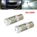 2PCS 1156  80W LED Car Fog Driving Light White DRL Bulb Lamp 5W SMD XB-D