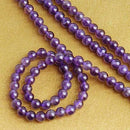 Approx.95pcs Natural Amethyst Round tone Loose Beads 4mm for Jewelry Making